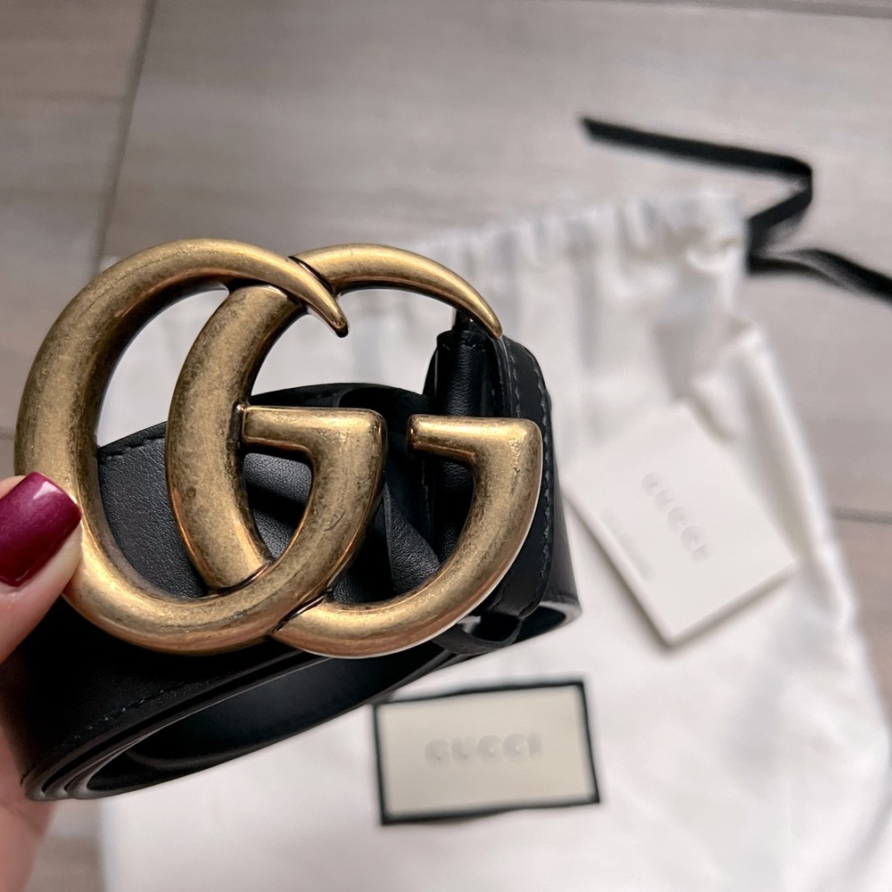 Gucci GG Marmont Leather Belt